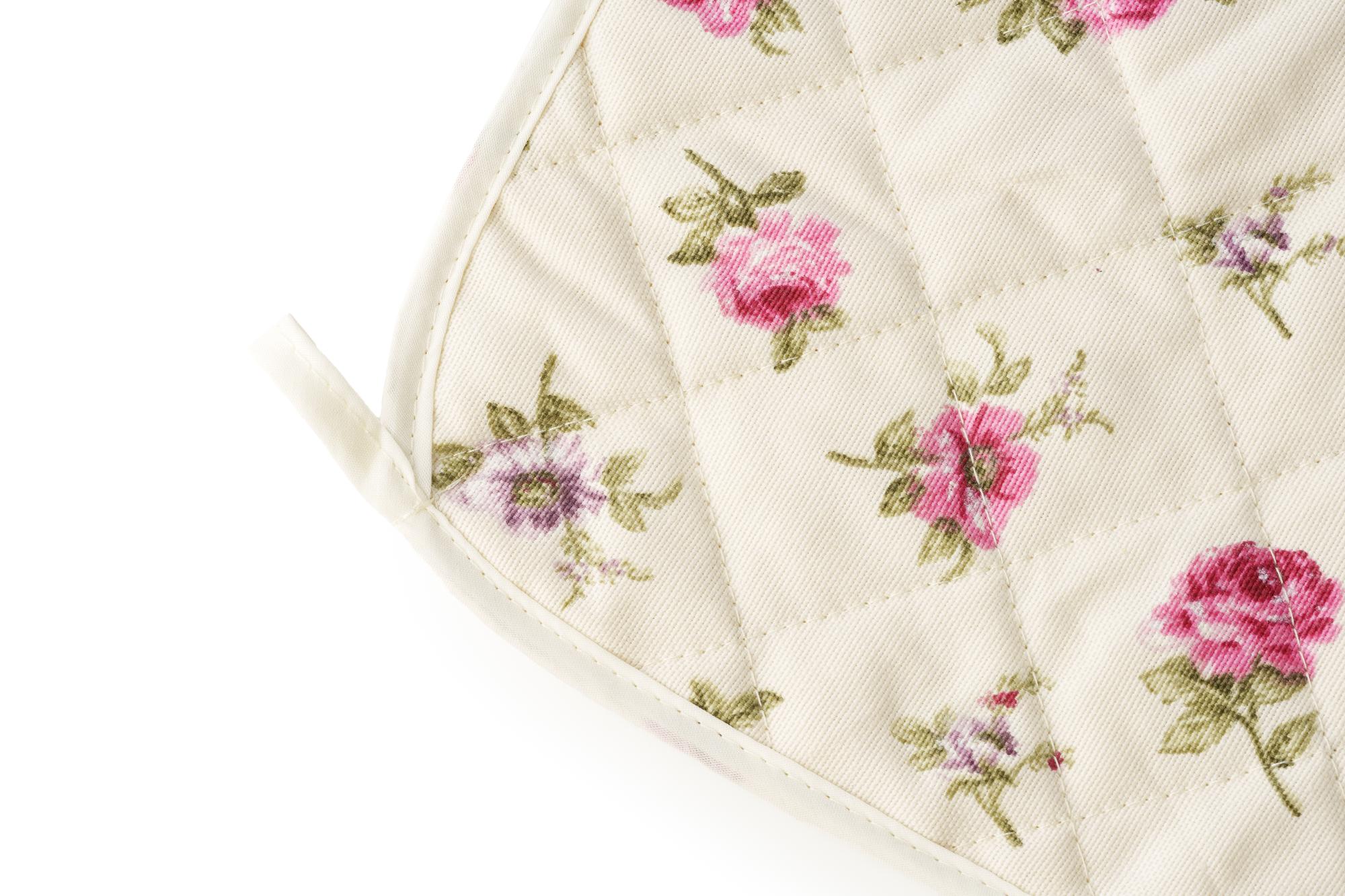 embroidered linen handkerchief with floral motif