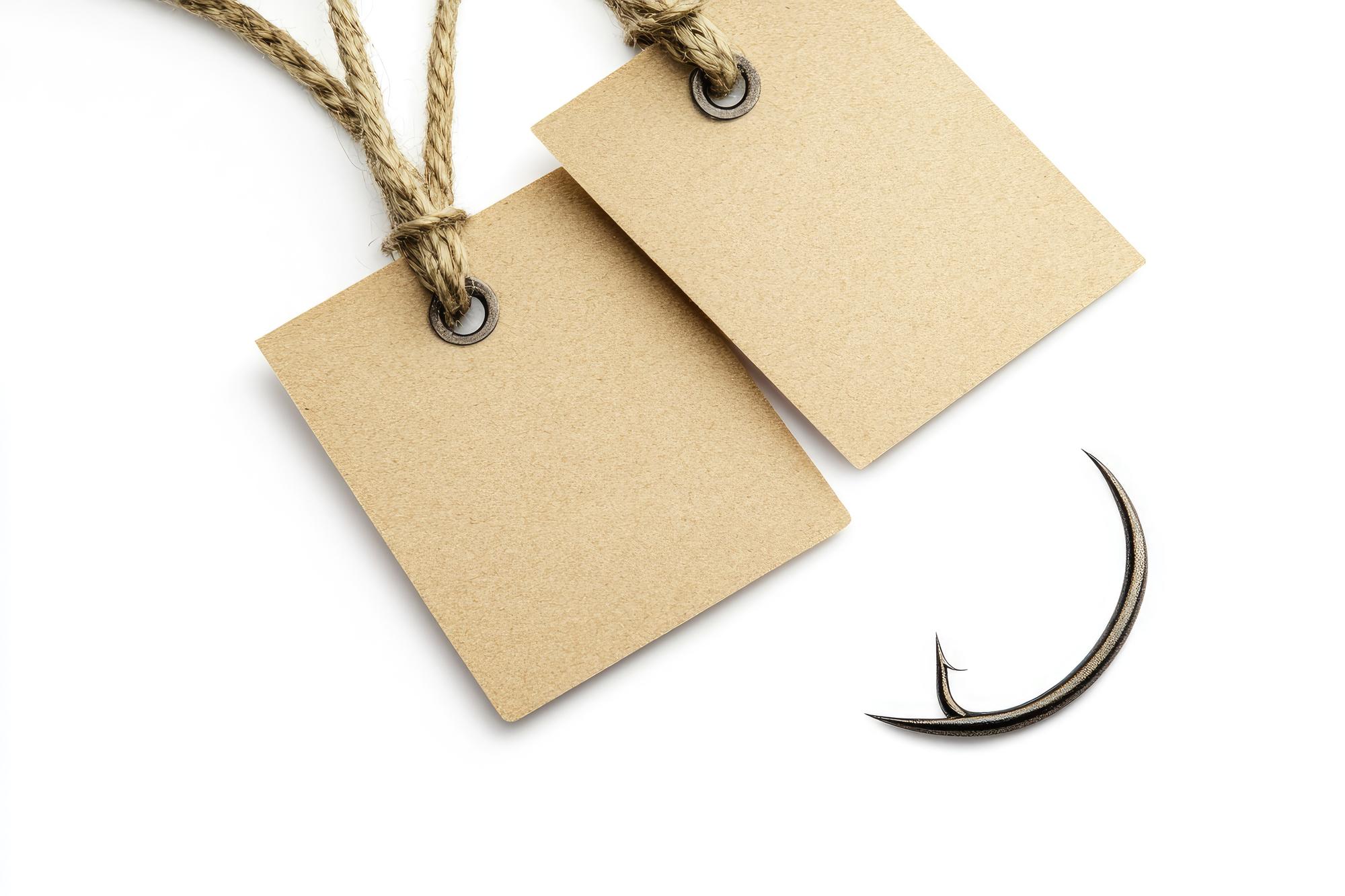 small batch embroidered labels on kraft cards